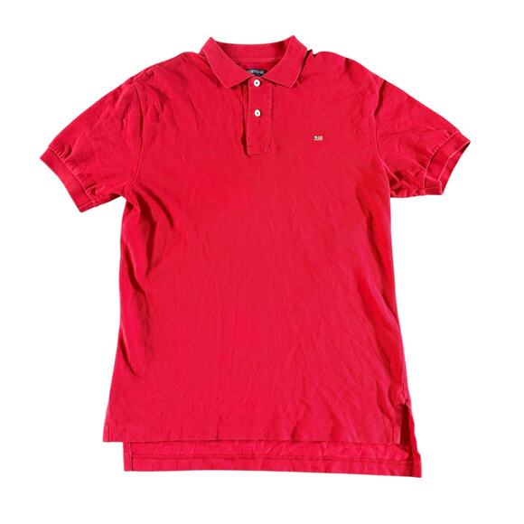 Polo Jeans Co Ralph Lauren Red Polo Shirt Men’s Small S Flag Logo 100% Cotton - Picture 1 of 4